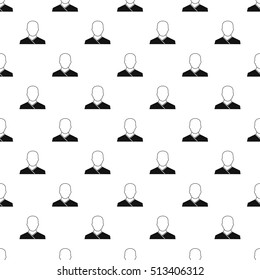 Buddhist monk pattern. Simple illustration of buddhist monk vector pattern for web