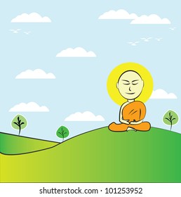 Buddhist Monk ,Vector