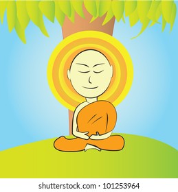 Buddhist Monk,Vector