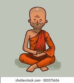 Buddhist Old Monk, vector