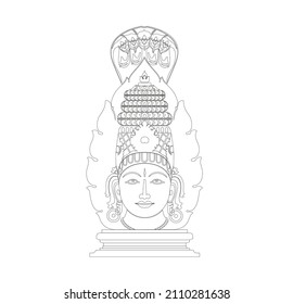 buddhist religion symbol drawing buddha statue religious sign east temple