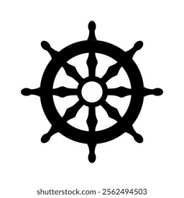 Buddhist religious symbol circle on white background