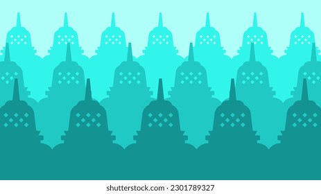 Fondo de pantalla de fondo de Stupa Temple Vector Budista