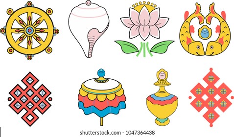 Buddhist Symbol Stock Vector (Royalty Free) 1047364438