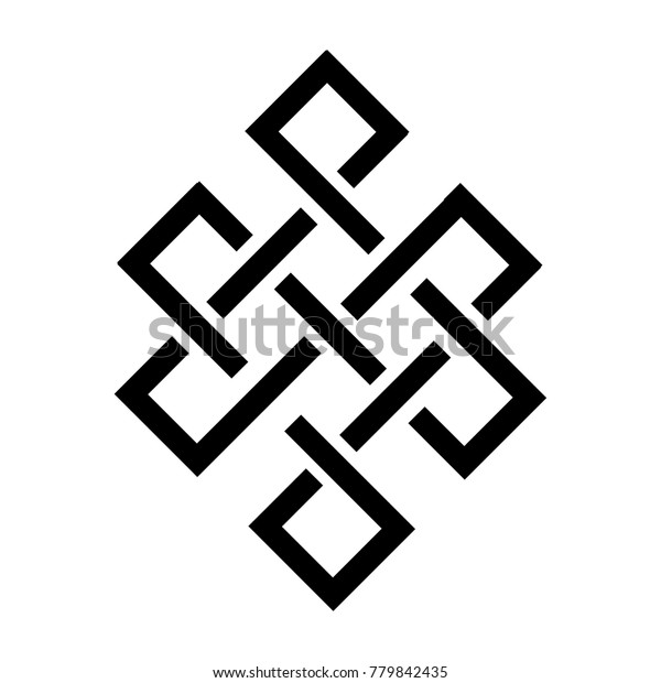 Buddhist Symbol Eternal Knot Stock Vector (Royalty Free) 779842435