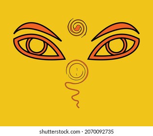 The Buddhist symbol of the Eyes of the Buddha