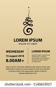 Buddhist symbol for life path, event invitation card template