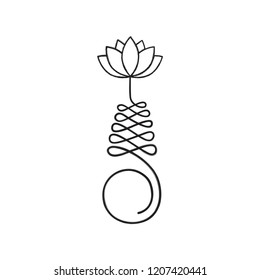 Buddhist symbol for life path with lotus flower