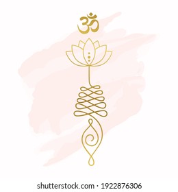 Buddhist symbol for life path, vector artwork