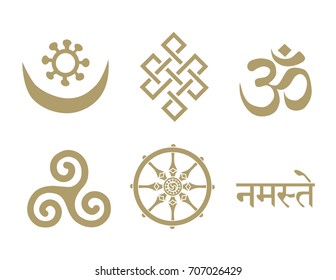 Buddhist Symbols. You Can use this signs to create logo design, wall art, handmade craft items, stationery, invitations, cards, handmade cards, announcements, scrapbook, graphic and web design, etc.