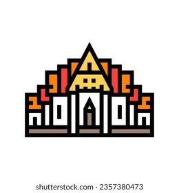 buddhist temple buddhism color icon vector. buddhist temple buddhism sign. isolated symbol illustration