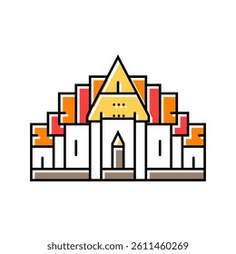 buddhist temple buddhism color icon vector. buddhist temple buddhism sign. isolated symbol illustration