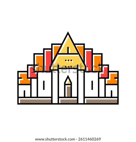 buddhist temple buddhism color icon vector. buddhist temple buddhism sign. isolated symbol illustration