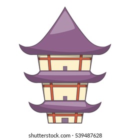 Buddhist temple icon. Cartoon illustration of buddhist temple vector icon for web