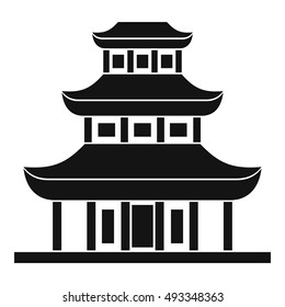 Buddhist temple icon in simple style on a white background vector illustration
