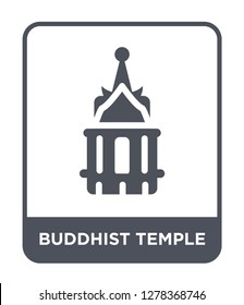 buddhist temple icon vector on white background, buddhist temple trendy filled icons from Buildings collection, buddhist temple vector illustration