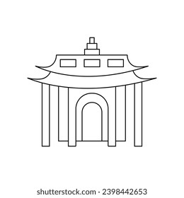 Buddhistischer Tempel, traditionelles Vektorsymbol