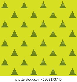 Buddhist Temple Vector Seamless Pattern