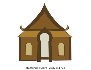 Buddhist temple or vihara symbol.