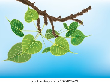 Buddhist tree on vector