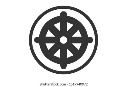 Buddhist vector icon symbol image