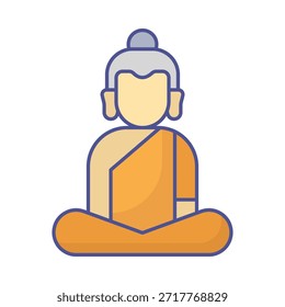 Icono de Vector budista que puede modificarse o editarse fácilmente
