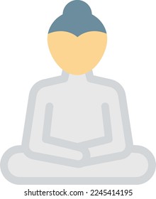 Buddhist Vector illustration on a transparent background. Premium quality symmbols. Line Color vector icons for concept and graphic design. 
