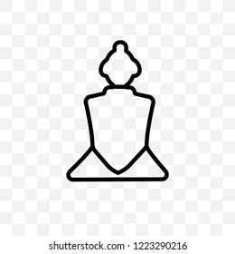 buddhist vector linear icon isolated on transparent background, buddhist transparency concept can be used for web and mobile