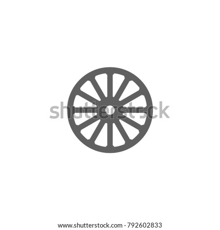 Buddhist wheel icon vector