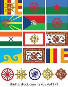 Buddhists and Romani Religious Flags