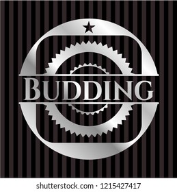 Budding silvery shiny badge