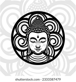 buddism buddha vector art drawing design illustration for free
