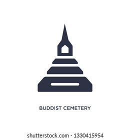 buddist cemetery icon. Simple element illustration from buildings concept. buddist cemetery editable symbol design on white background. Can be use for web and mobile.