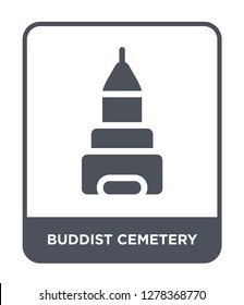 buddist cemetery icon vector on white background, buddist cemetery trendy filled icons from Buildings collection, buddist cemetery vector illustration