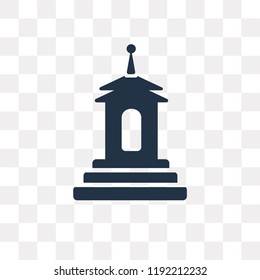 Buddist Cemetery vector icon isolated on transparent background, Buddist Cemetery transparency concept can be used web and mobile