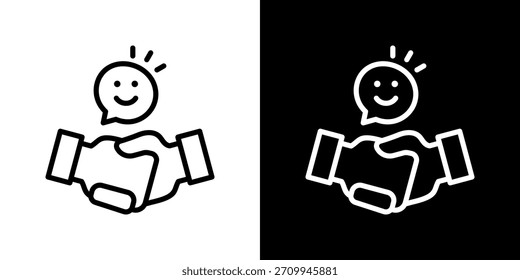 Buddy Icon Vektorgrafik. Neues Liniendesign für kreative Flexibilität in hellen und dunklen Versionen.