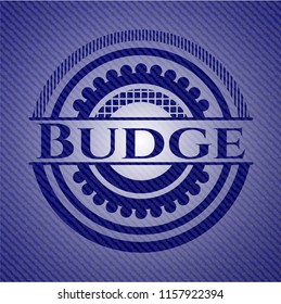 Budge badge with denim texture