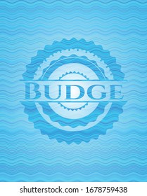 Budge water representation badge. Vector Illustration. Detailed.