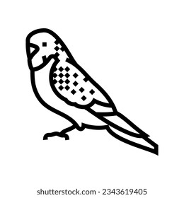 budgerigar parakeet bird parrot line icon vector. budgerigar parakeet bird parrot sign. isolated contour symbol black illustration