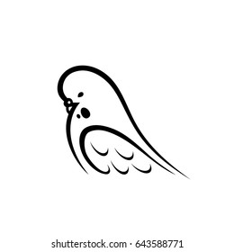 Budgerigar, parakeet, budgie - vector illustration