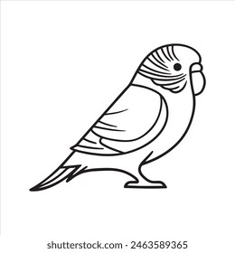 Budgerigar Silhouette Vector illustration Design.