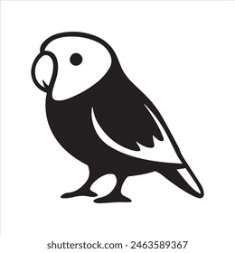 Budgerigar Silhouette Vector illustration Design.