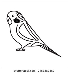 Budgerigar Silhouette Vector illustration Design.