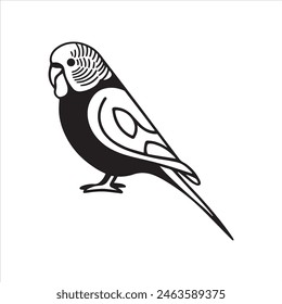 Budgerigar Silhouette Vector illustration Design.