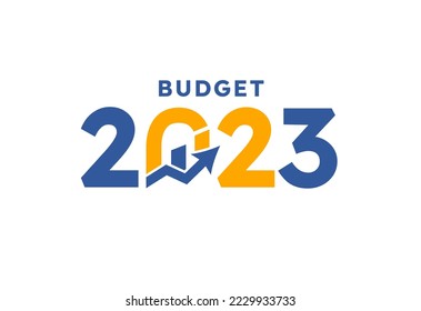 Budget 2023 logo design, 2023 budget banner design templates vector