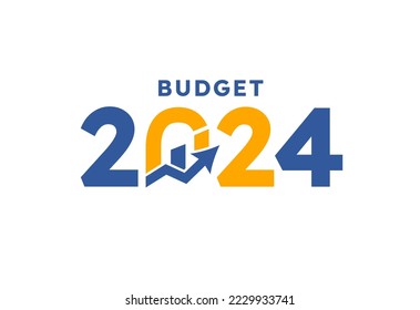 Budget 2024 logo design vector, 2024 budget banner design templates vector