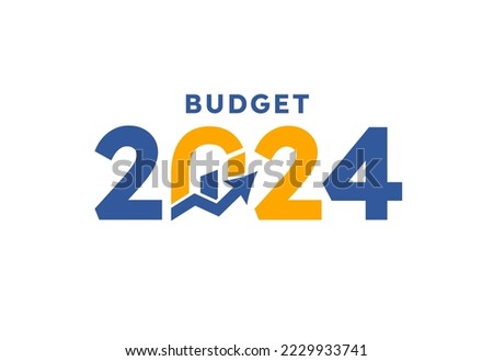 Budget 2024 logo design vector, 2024 budget banner design templates vector