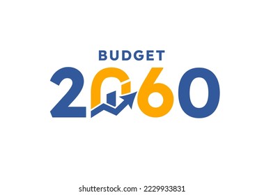 Budget 2060 logo design, 2060 budget banner design templates vector
