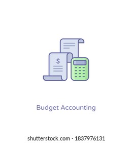 Budget Accounting icon in vector. Logotype