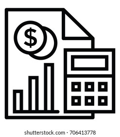 Budget Accounting Vector Icon